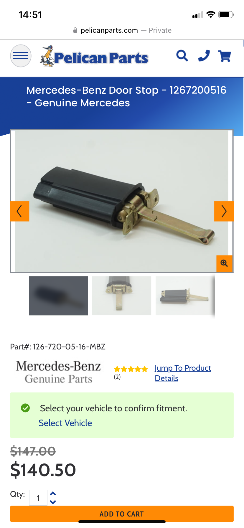 Mercedes-Benz Door Stop - 1267200516
- Genuine Mercedes - new.