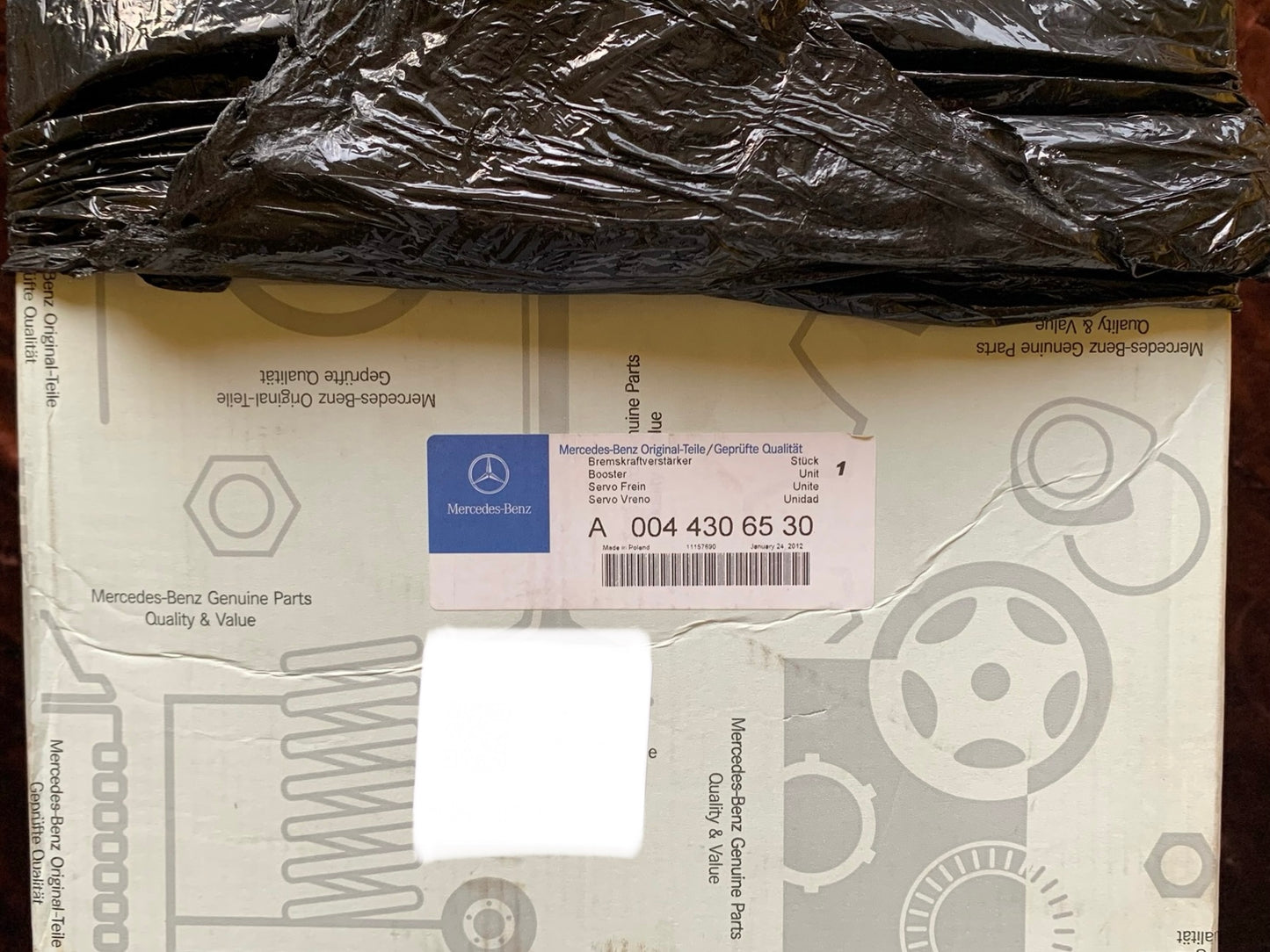 Genuine Mercedes Brand New TS Brake Booster Unit - R107/W124/W126 - A0044306530 - 0044306530 (new)