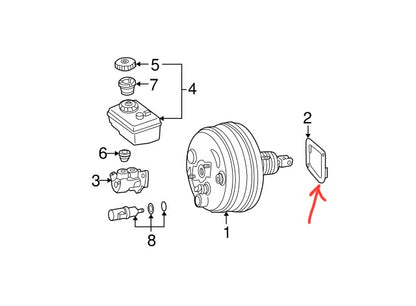 Mercedes-Benz Brake Booster Gasket - 0004312380 - Genuine Mercedes A0004312380