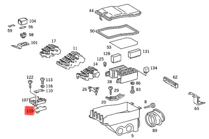 Genuine MERCEDES C126 W126 Coupe Sedan Bracket 1265404773