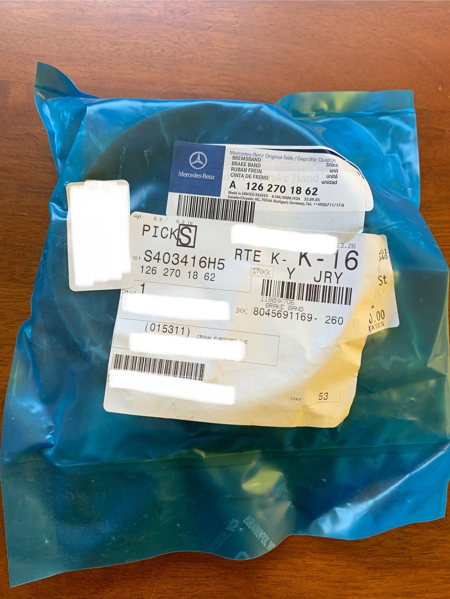 Brake Band (B1) - 1262701862 - Genuine Mercedes