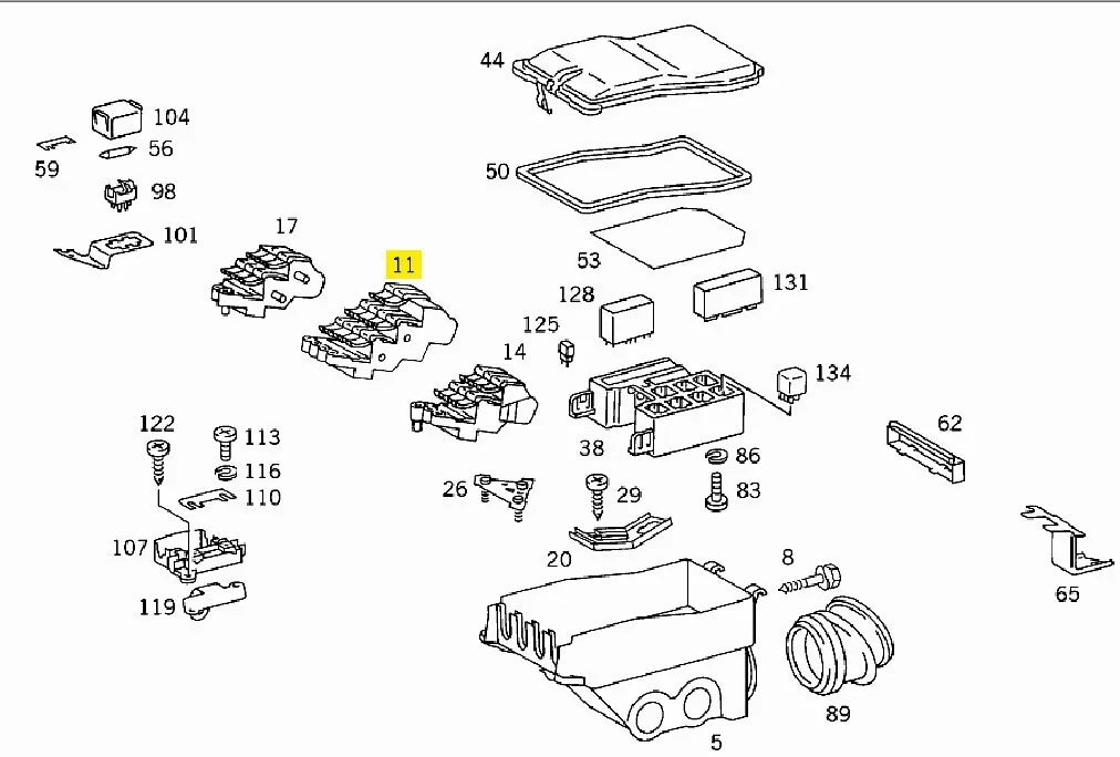 MERCEDES-BENZ FUSE BOX - 1265400850.