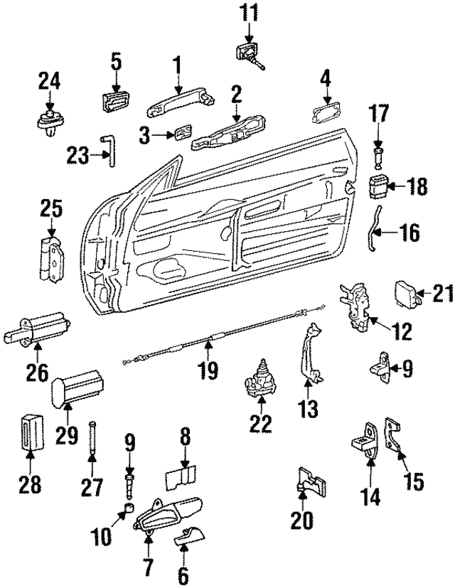 Mercedes Door Check Strap Cover Cap Shield A1247220008 New Genuine.