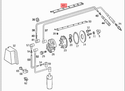 Mercedes-Benz Ignition Wire Holder - A 1031590440 genuine.