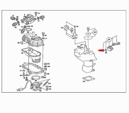 Mercedes-Benz O-Ring - E.H.A. Valve - 0129979748 - Genuine Mercedes