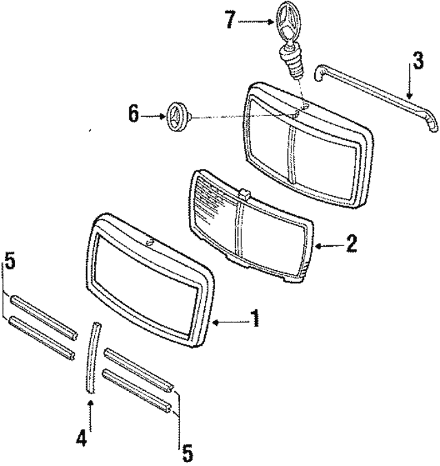 Mercedes-Benz Hood Star - 124880008667 - Genuine Mercedes A124880008667.