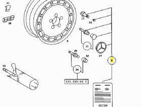 Mercedes-Benz Genuine Wheel Hub Parts Kit 1264000625.