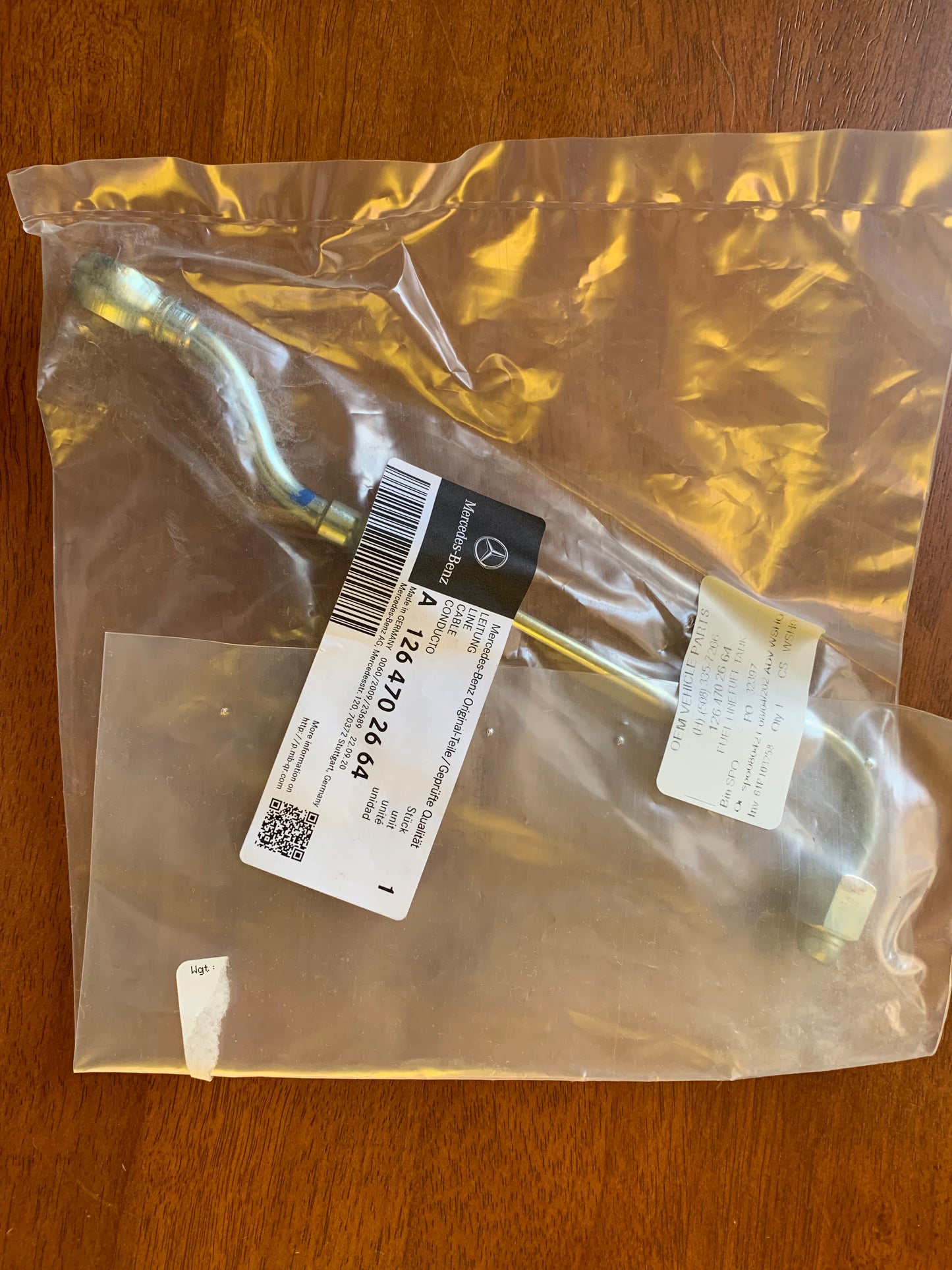 Mercedes Fuel Line Genuine Mercedes A1264702664